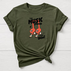 Music T-Shirt : The Music Sounds Better With You Design, Gildan Softstyle