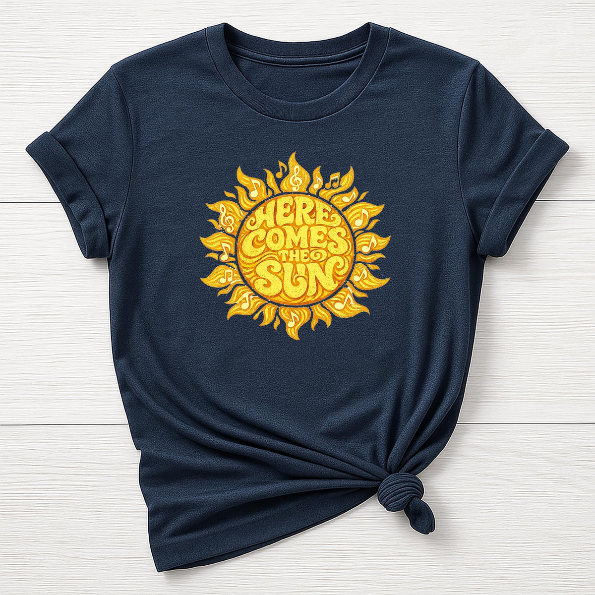 Here Comes The Sun T-Shirt : Music Design, Gildan Softstyle