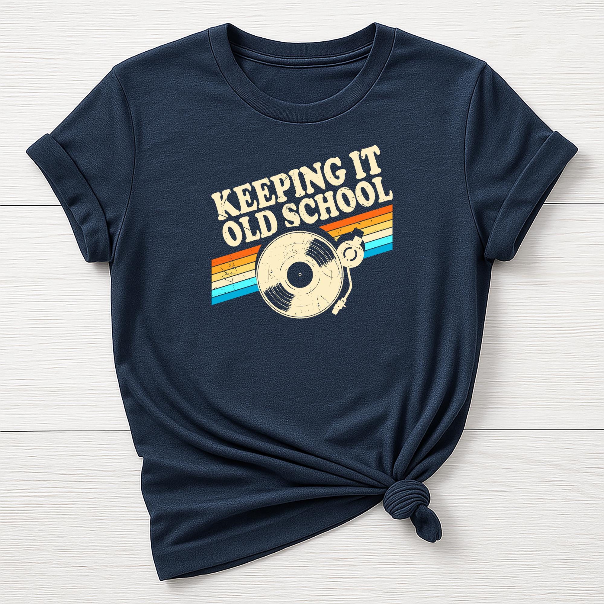 Music T-Shirt : Keeping it Old School Design, Gildan Softstyle