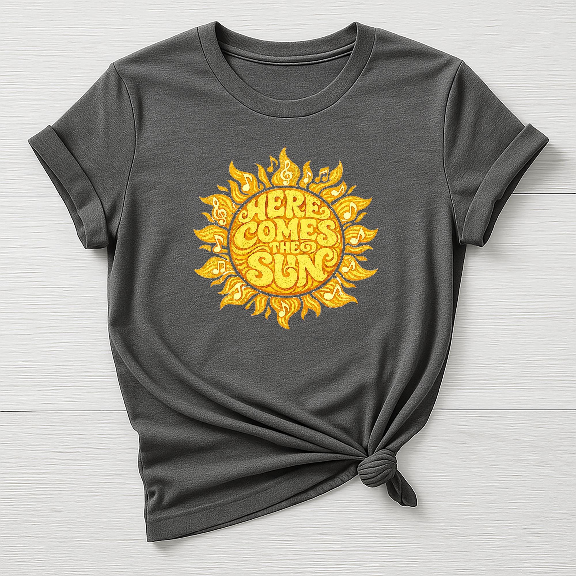 Here Comes The Sun T-Shirt : Music Design, Gildan Softstyle