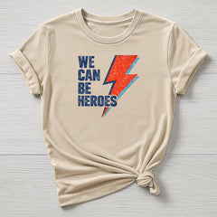 Music T-Shirt : We Can Be Heroes Design, Gildan Softstyle