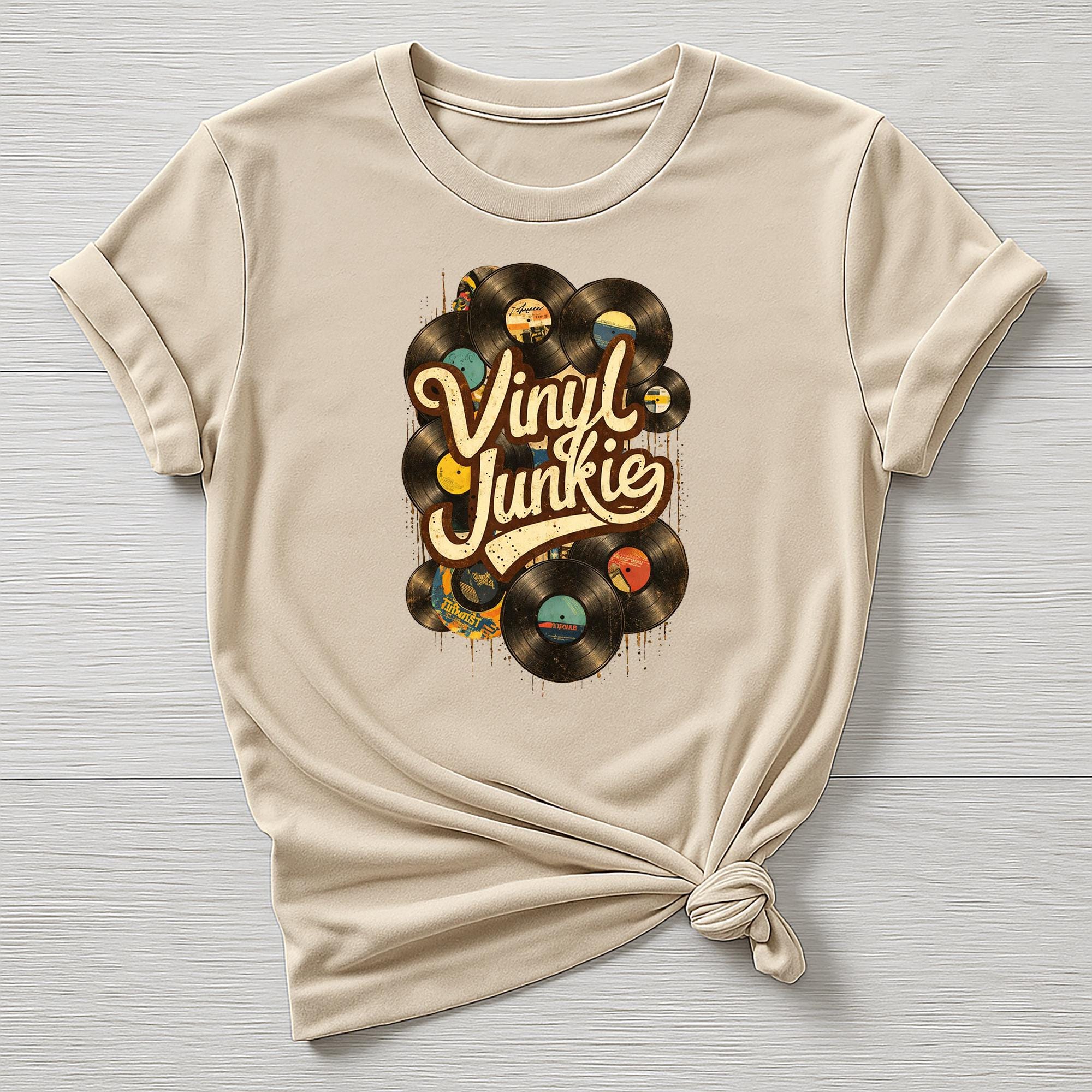 Music T-Shirt : Vinyl Junkie Design, Gildan Softstyle