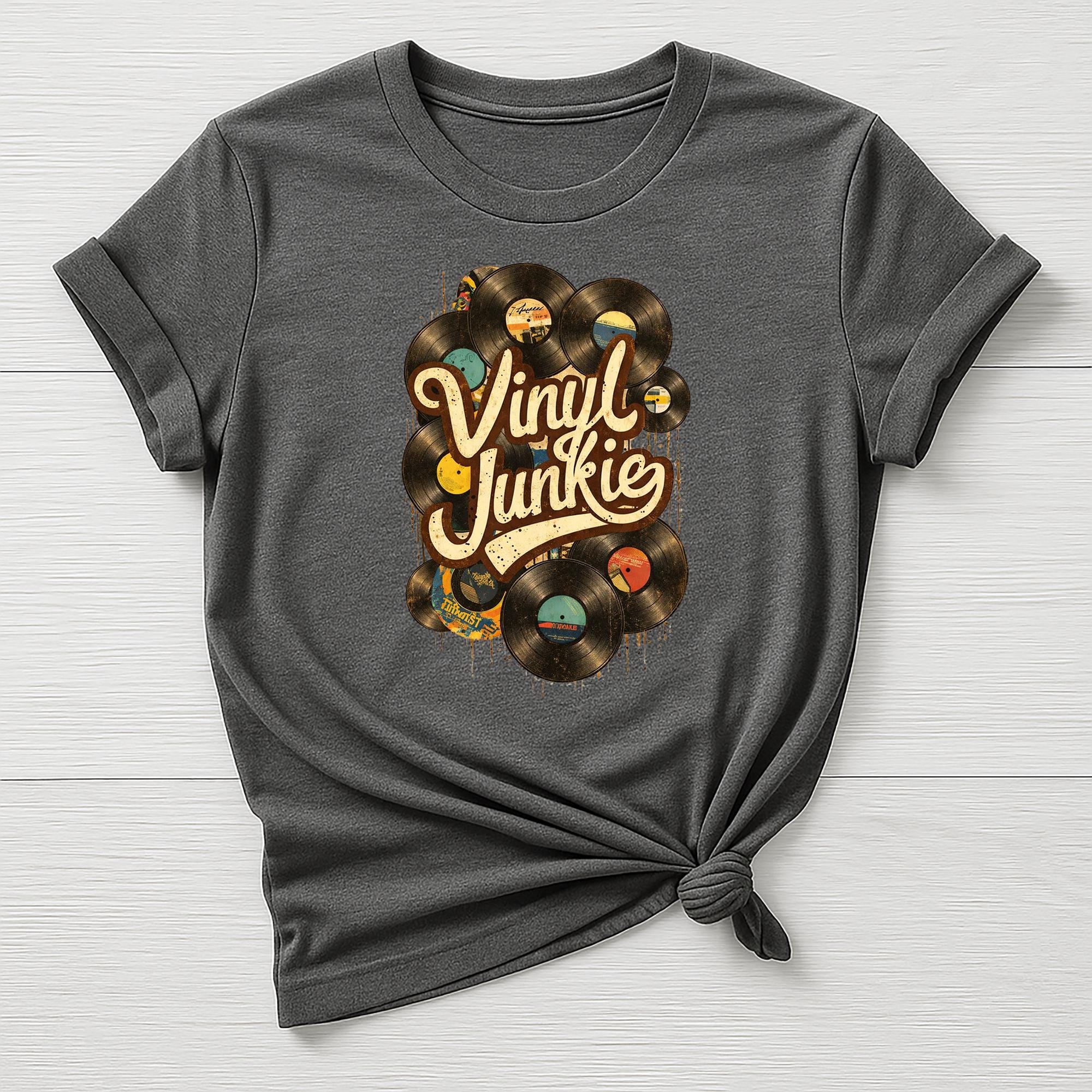 Music T-Shirt : Vinyl Junkie Design, Gildan Softstyle