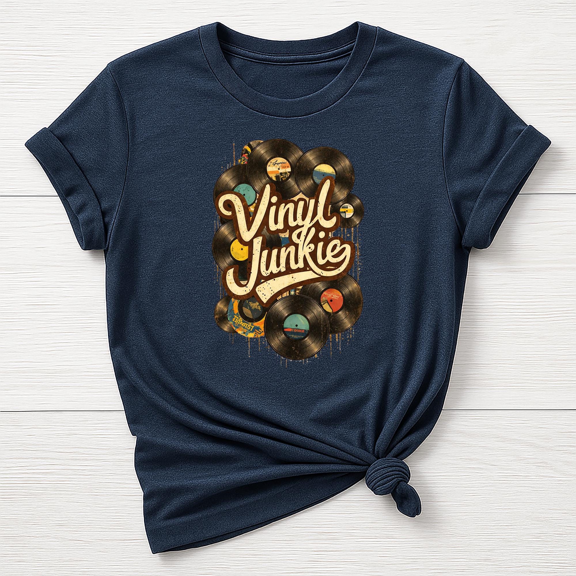 Music T-Shirt : Vinyl Junkie Design, Gildan Softstyle
