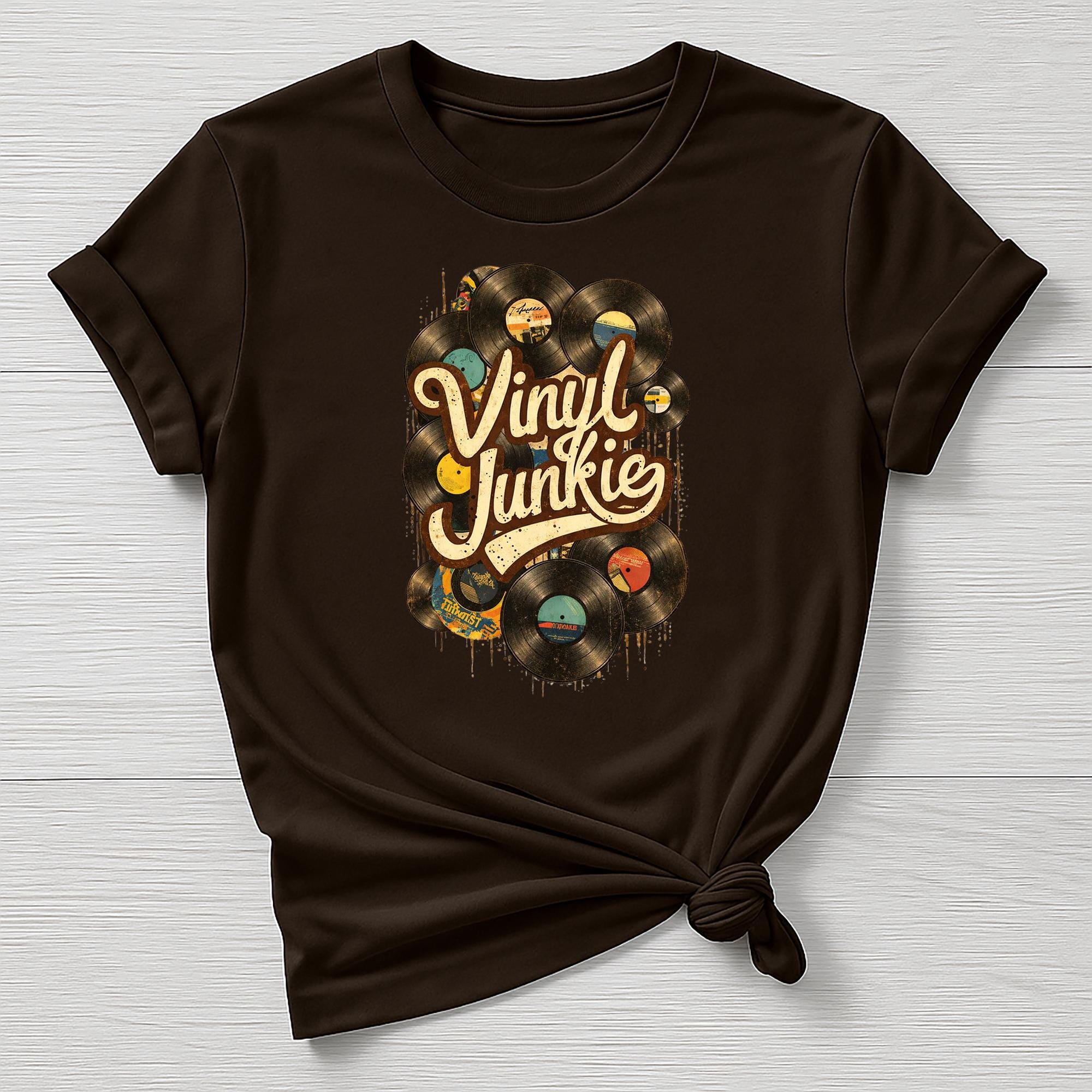 Music T-Shirt : Vinyl Junkie Design, Gildan Softstyle